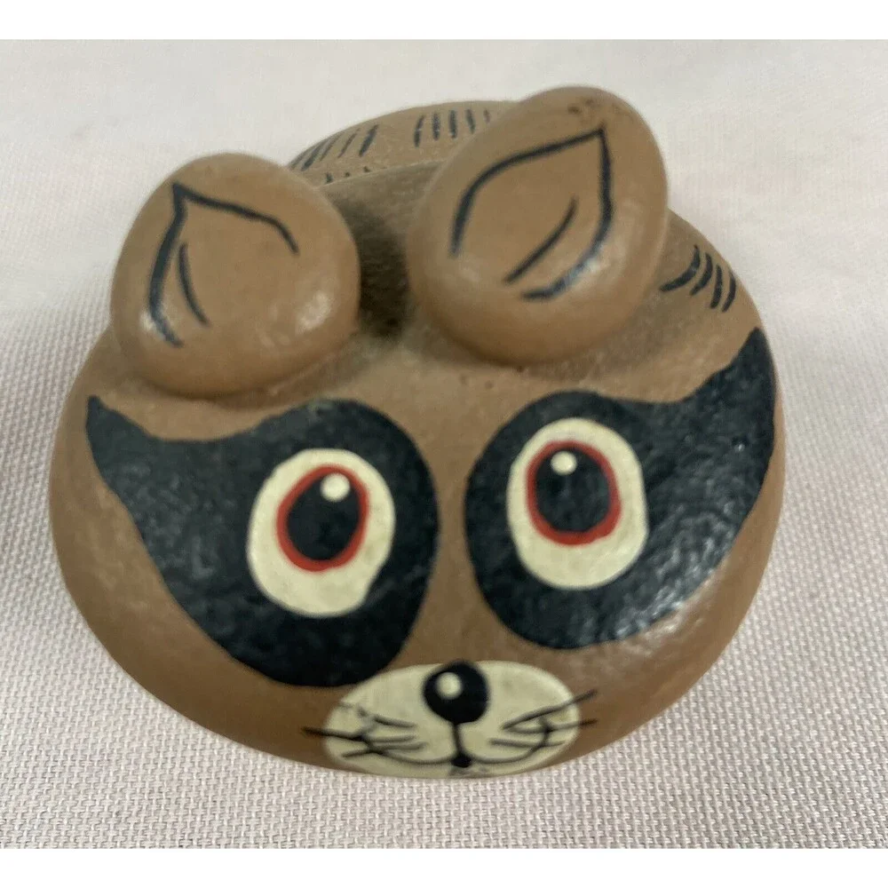 Racoon figurine Made Of Stone around 2.5